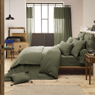 Housse de couette gaze de coton vert
