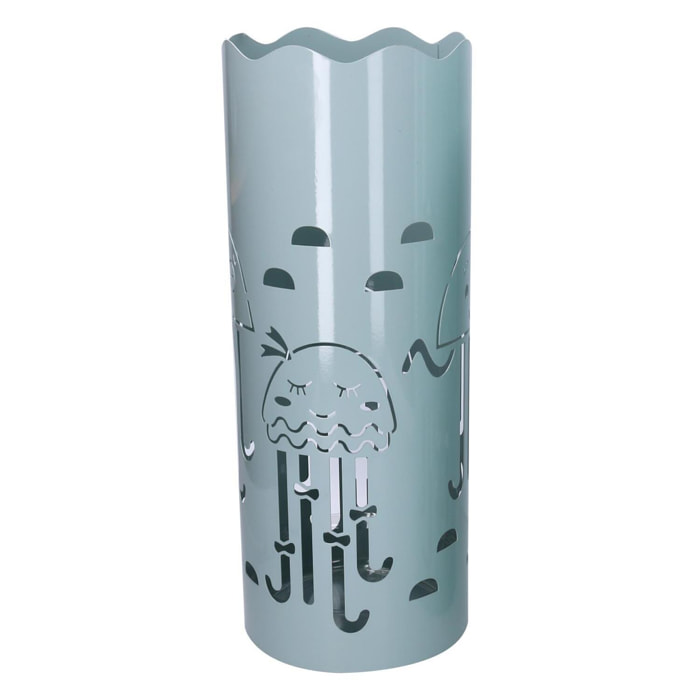 Portaombrelli in metallo meduse azzurro tondo cm ø19h49