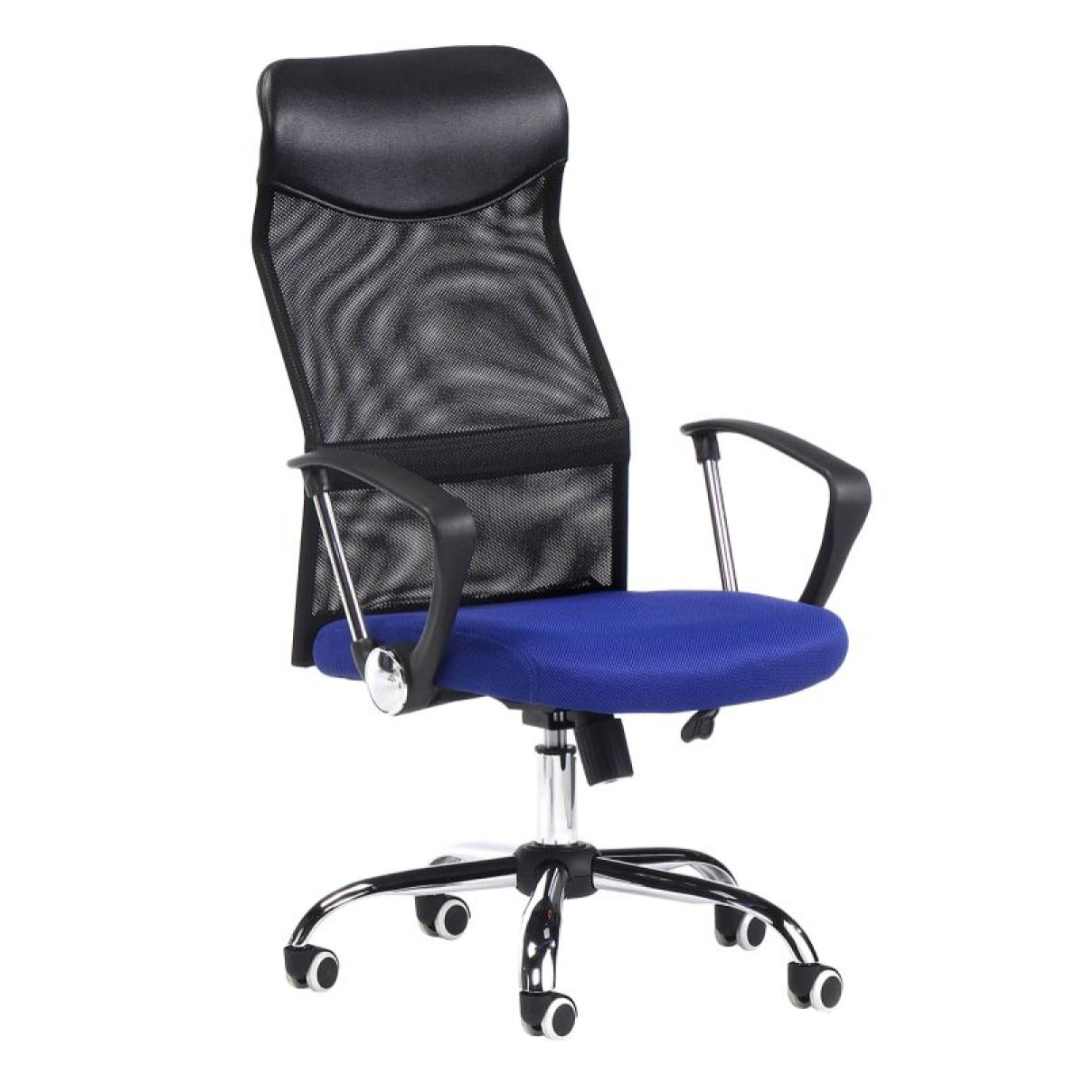 Silla de oficina Mega Negro Polipiel - Azul 3D