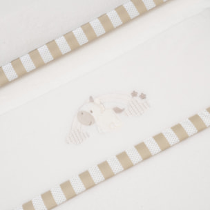 Juego sábanas Coralina para carro o capazo mod. Unicornio Nube