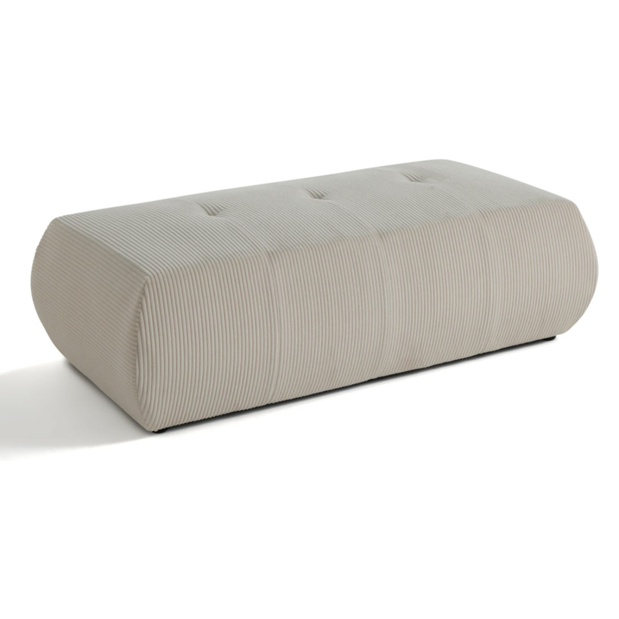 Onyx - pouf d'appoint - en velours côtelé - Beige