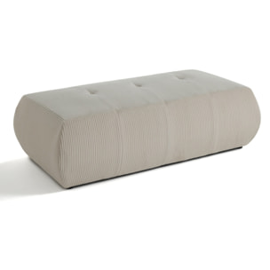 Onyx - pouf d'appoint - en velours côtelé - Beige