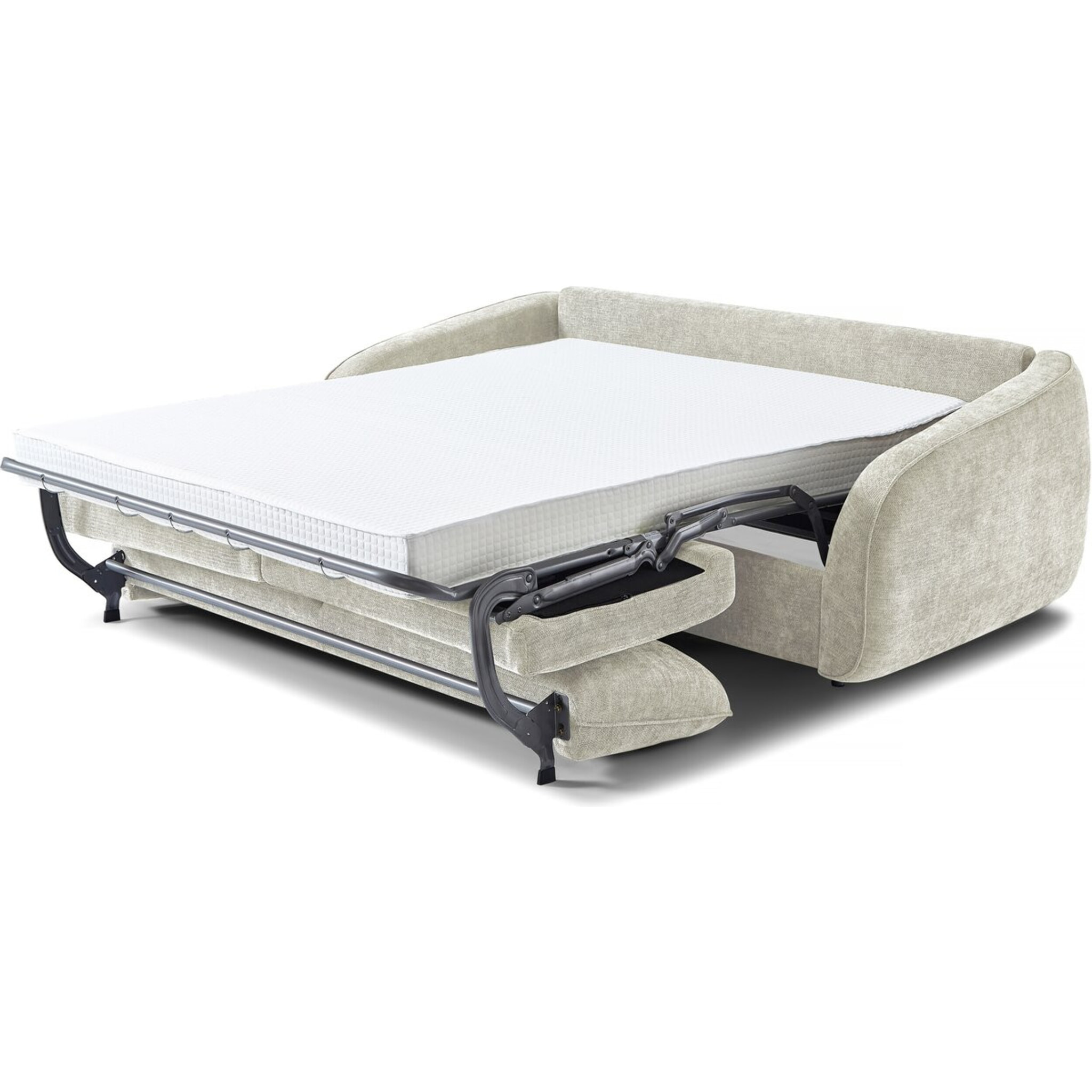 Canapé lit convertible express en tissu texturé "Laurie" - 202 x 107 x 85 cm