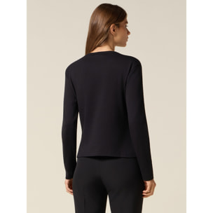 Oltre - Camiseta con aplicaciones decorativas - Negro