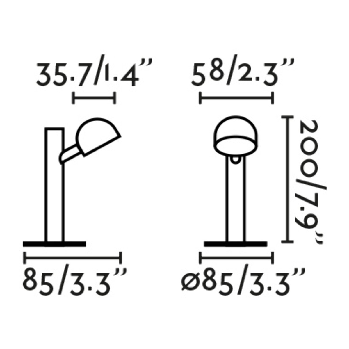 BROT 200 Lampe balise noire