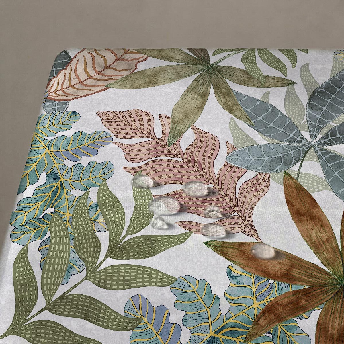 Mantel antimanchas Foliage - 100% algodón -