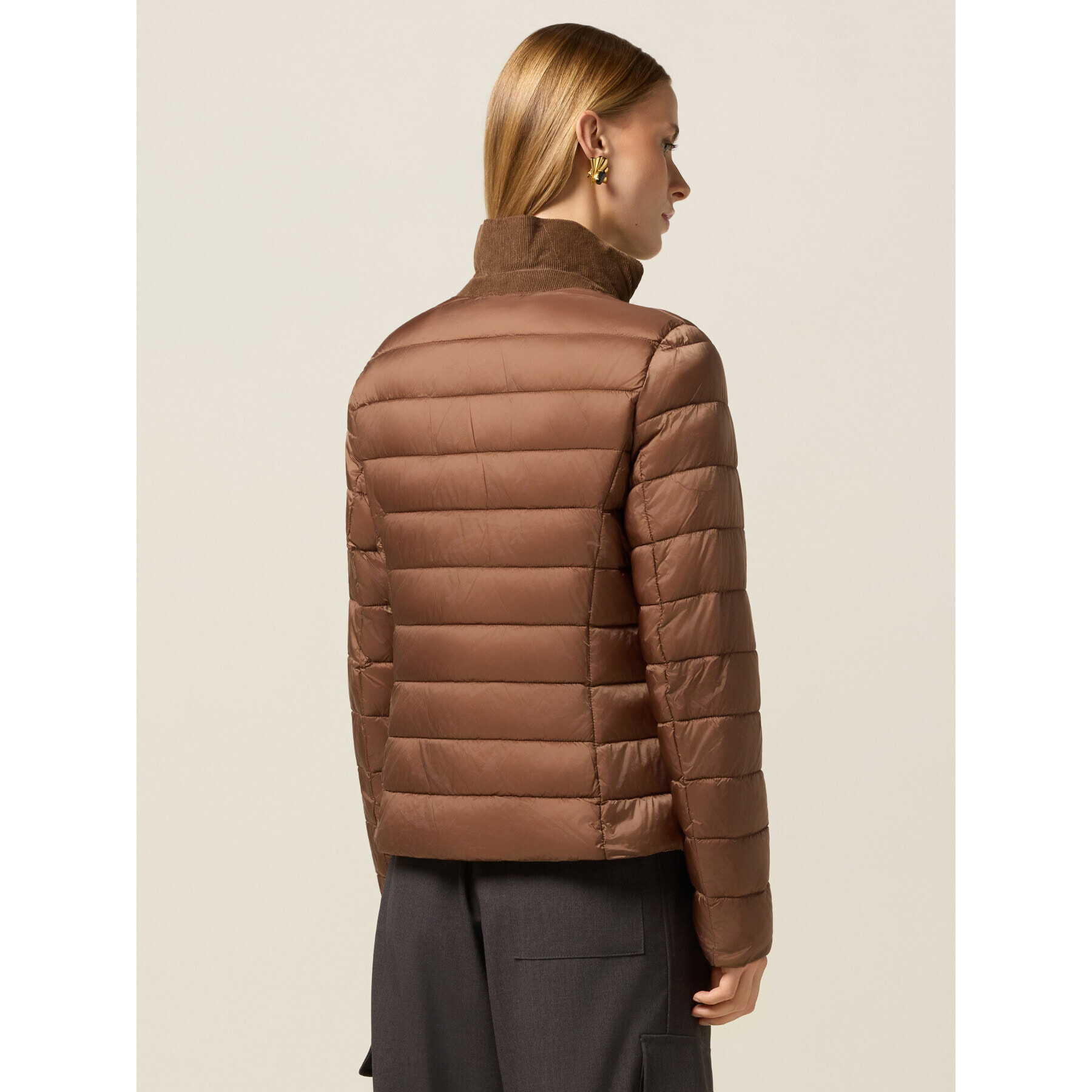 Oltre - Piumino lightweight trapuntato - Marrone