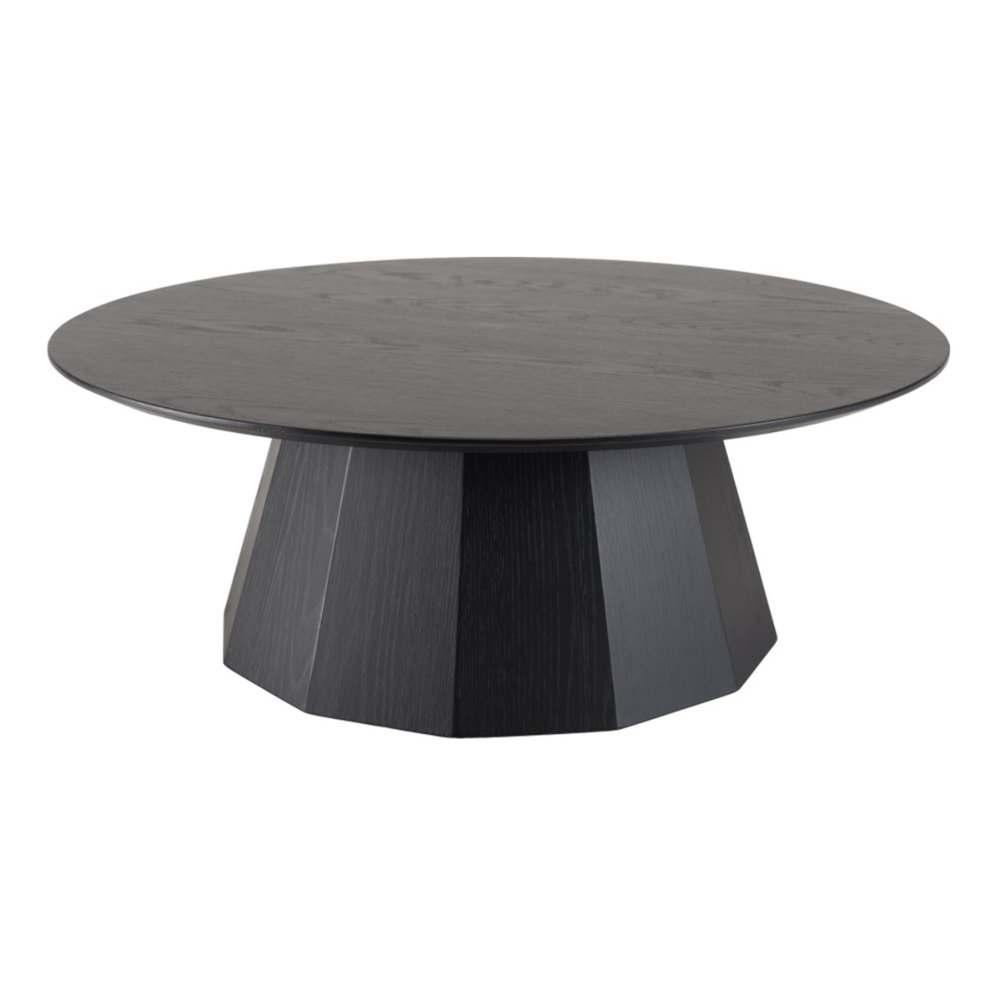 DALY - Table basse ronde noire 90x90cm