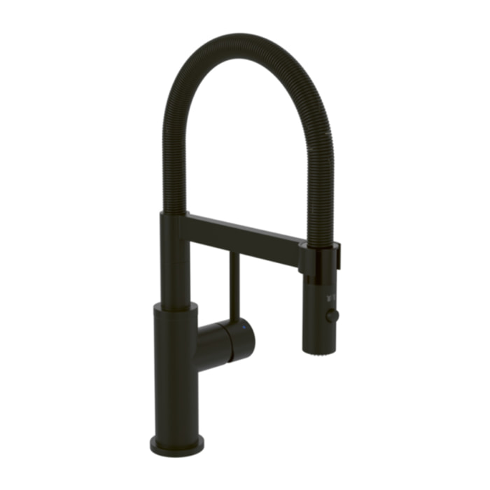 Robinet cuisine semi-pro Steel Expert compact window noir mat