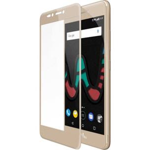 Protège écran WIKO Tempered glass U'Pulse Lite contour gold