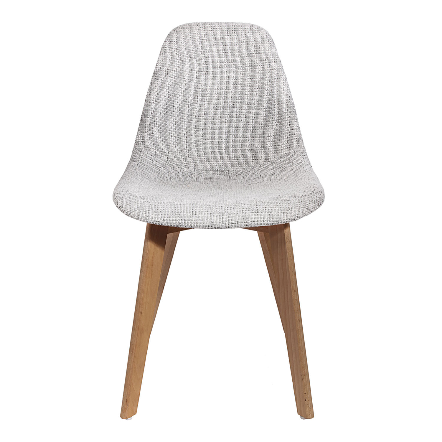 Chaise Grosse Maille Grise - Lot De 2