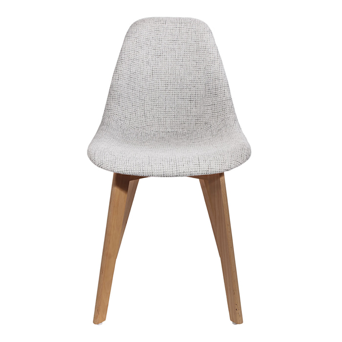 Chaise Grosse Maille Grise - Lot De 2