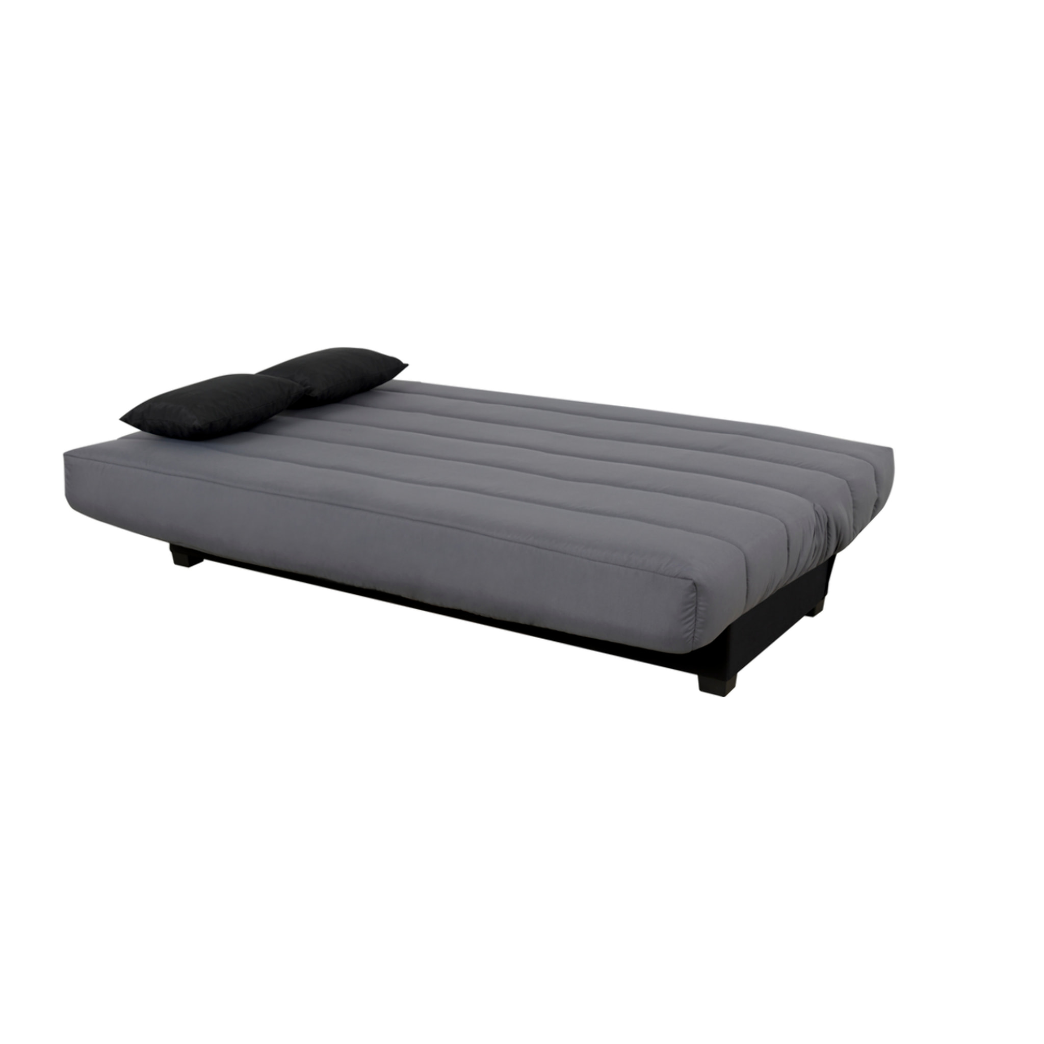 Canapé convertible Cecilia, matelas Simmons ressorts, 130 x 190 cm, gris