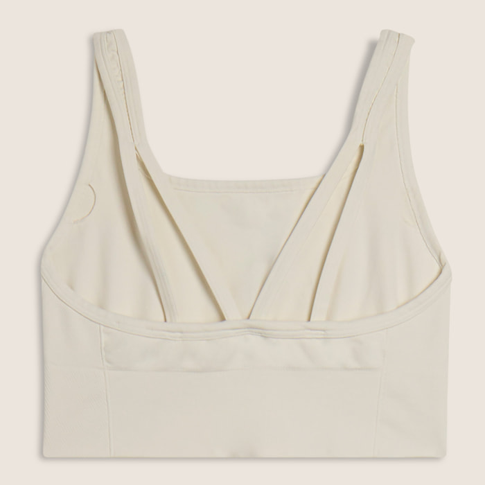 Top sportivo seamless supporto medio con inserti a costine