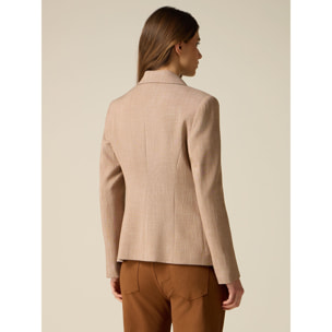 Oltre - Chaqueta estructurada mezcla viscosa - Beige