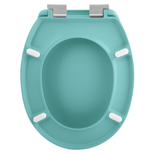 Abattant wc Thermo dur avec frein de chute NEELA Aqua - Charnières ABS Chromé Spirella