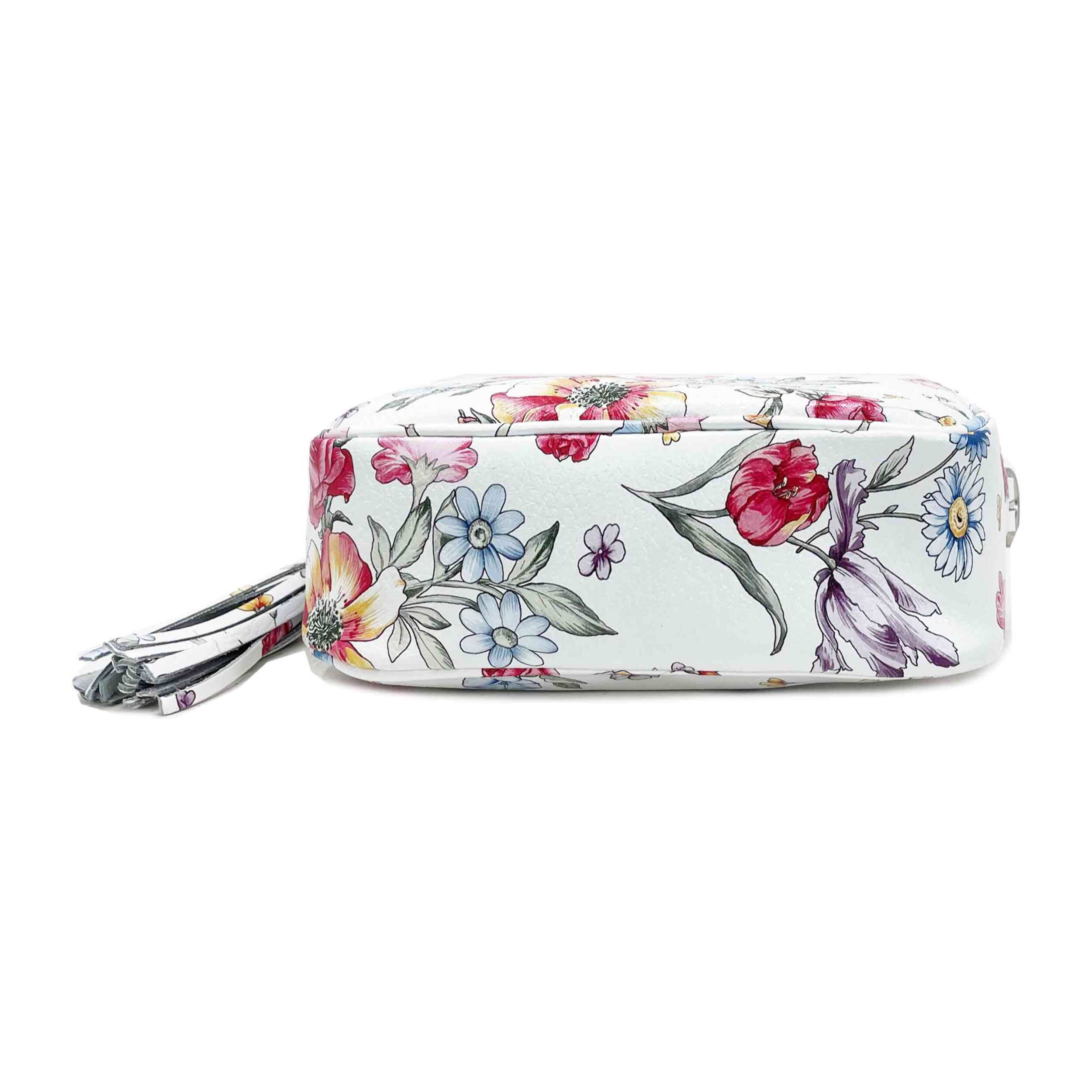 Chicca Borse - Tracollina Clutch Donna in Vera Pelle - Colore Fiori