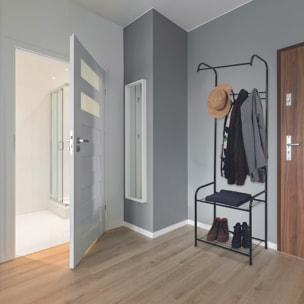 Penderie Dentree Crochets 2 Etages 61x30x170cm