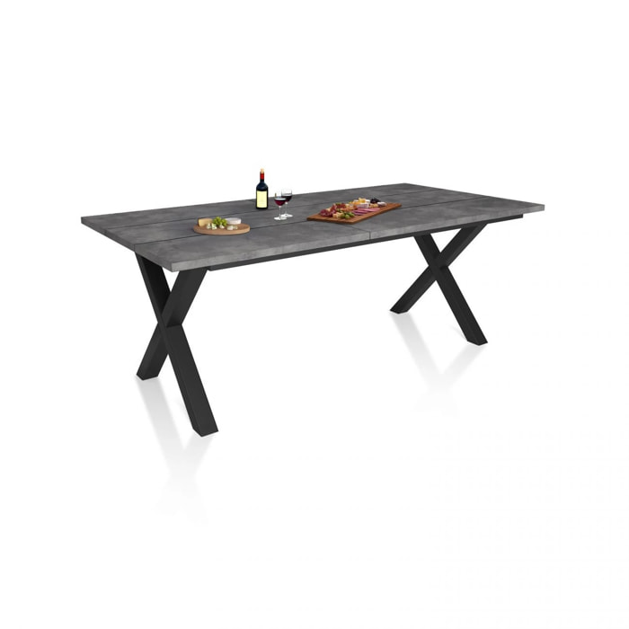 Mesa de comedor Oana 200 Cemento Negro