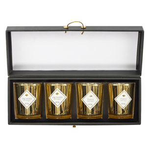 Bougie Parfumee Electroplate X4 Coffret Gingko