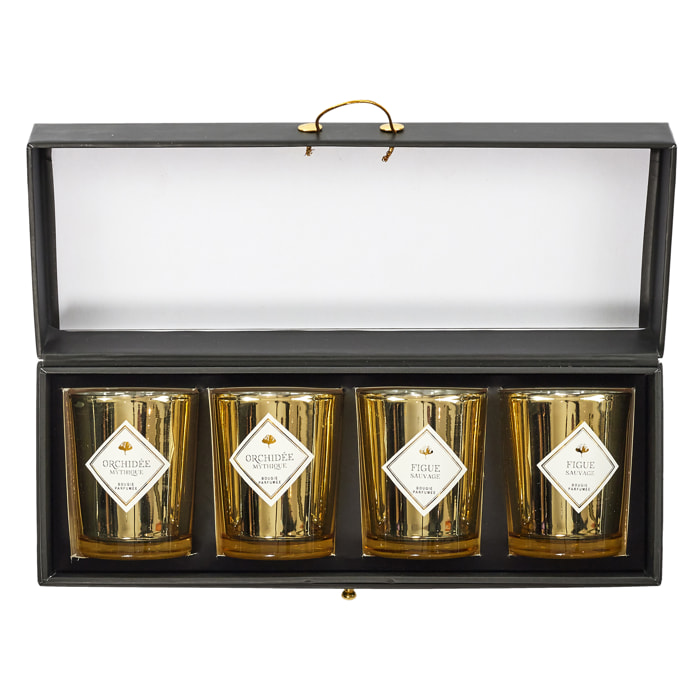 Bougie Parfumee Electroplate X4 Coffret Gingko