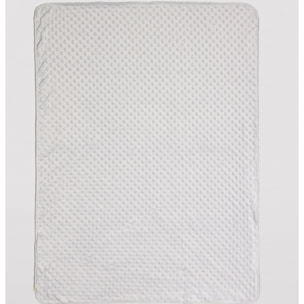 Copertina per neonato a pois grigio perla