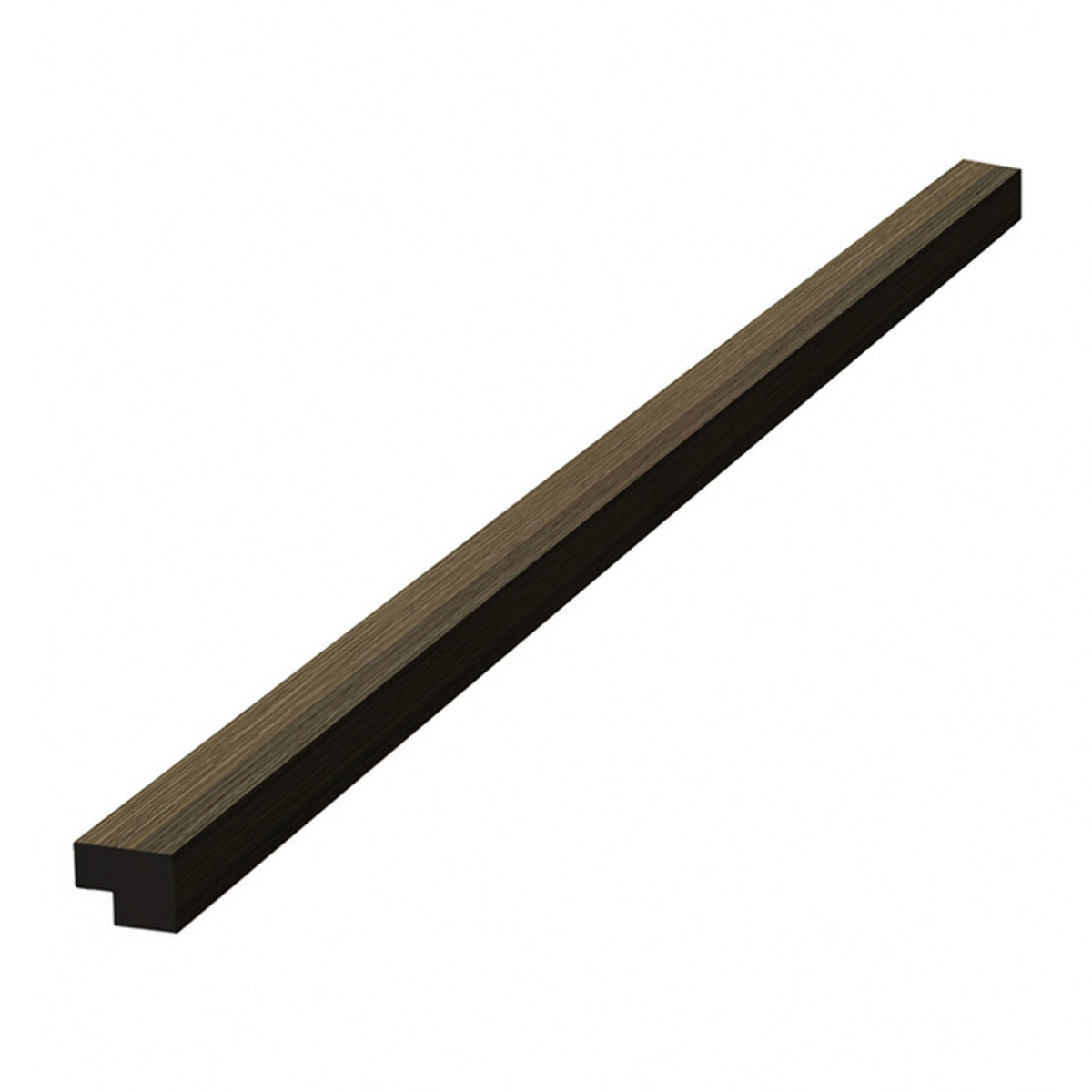 Barre d'extrémité MDF 120 cm pour panneaux acoustiques intérieurs SATAKUPANNON612, décor chêne fumé (SATAKUPANSOTKL12)
