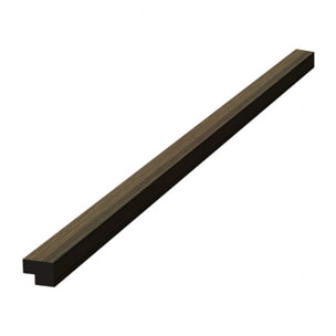 Barre d'extrémité MDF 120 cm pour panneaux acoustiques intérieurs SATAKUPANNON612, décor chêne fumé (SATAKUPANSOTKL12)