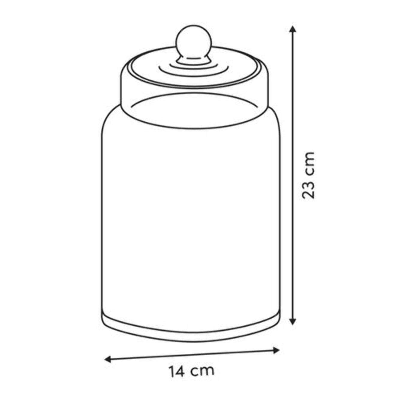 Bonbonnière Ambroisia ronde 2,2L transparent