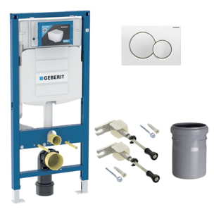 Pack bati-support Geberit Duofix UP320 + Plaque de commande Sigma01 Blanche (-Sigma01-B)
