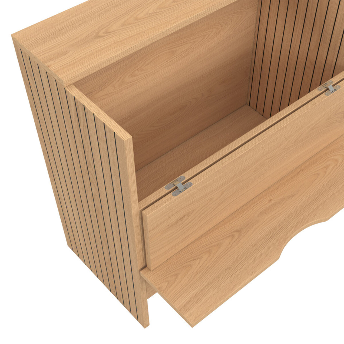 Table d'appoint mini bar Faustine bois et lattes