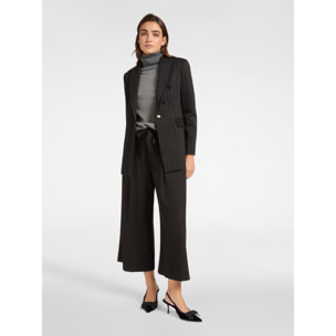 Elena Mirò - Pantaloni ampi con cintura - Nero