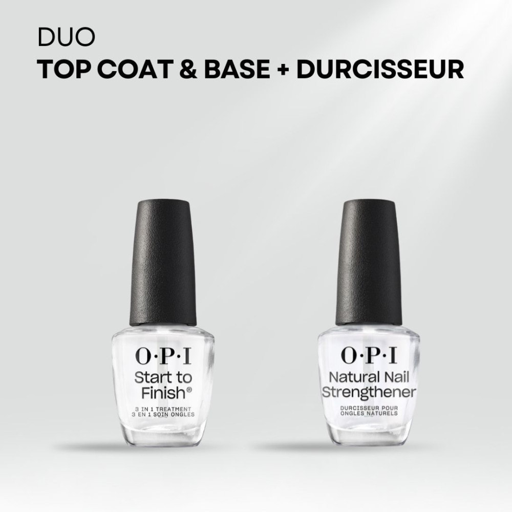 Duo Base Coat, Top Coat et Durcisseur - 15ml Base Coat et Durcisseur - Nail Strengthener - 15 ml