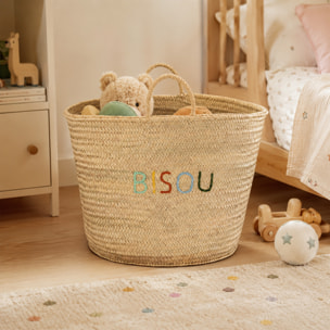 Panier de rangement multicoulor BISOU - Naturel