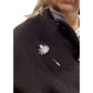 Broche Inse en plata chapado con cristal de SW