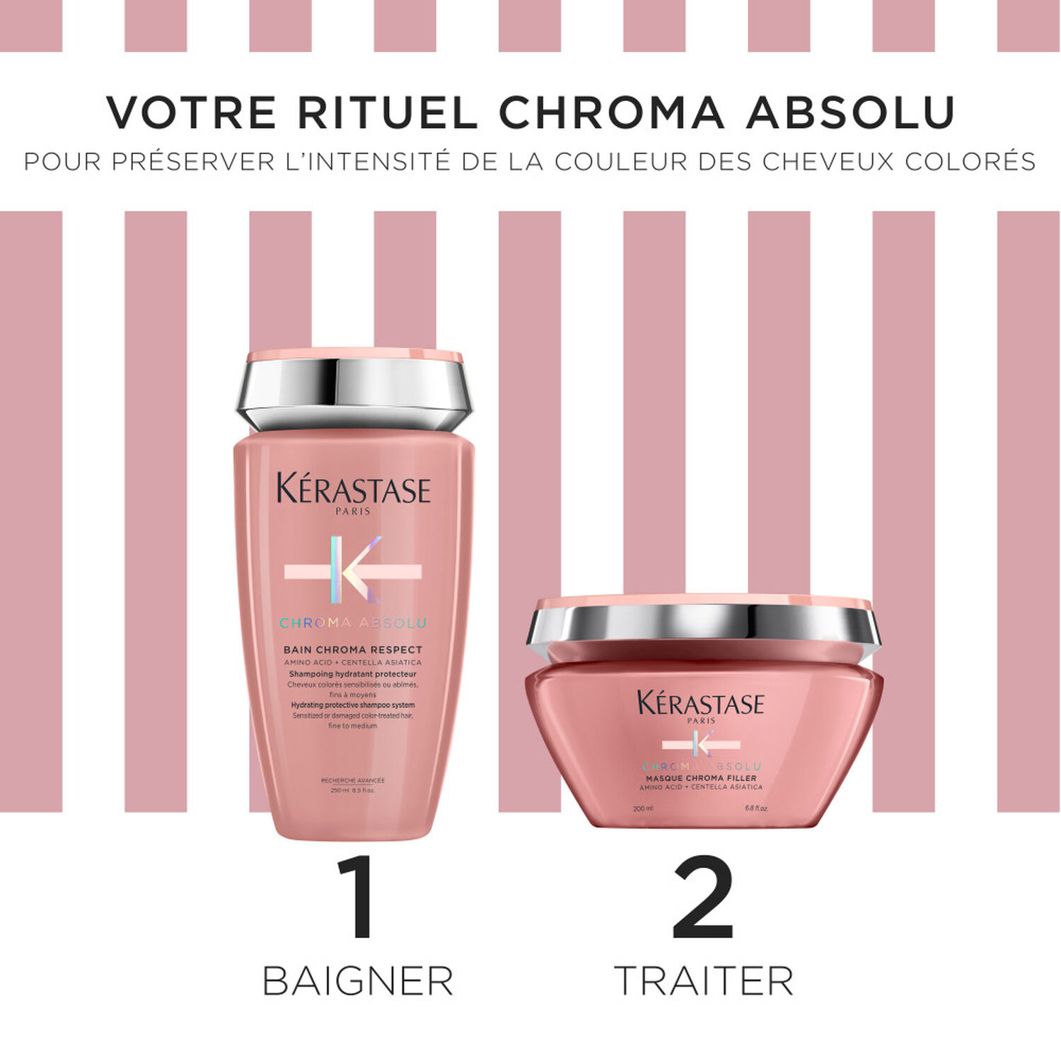 Chroma Absolu - Coffret Bain Chroma Respect 250 ml + Masque Chroma Filler 200 ml