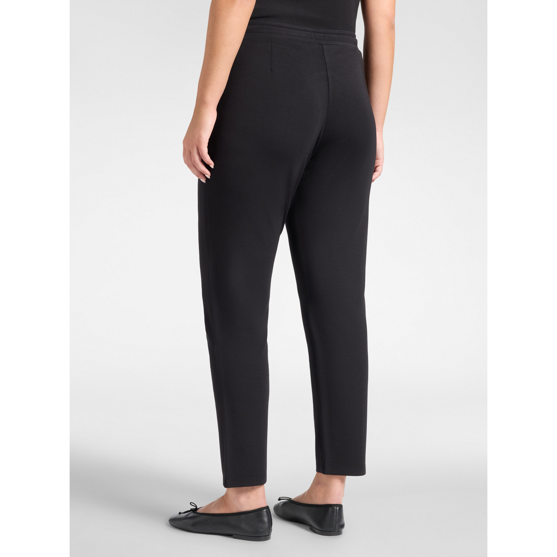 Elena Mirò - Joggers in scuba misto modal con coulisse - Nero