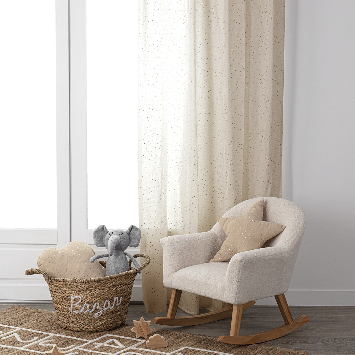 Rideau "Berlingot" beige 140x250cm