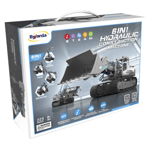 Macchinario idraulico 6 in 1 per costruire. 223 pezzi.