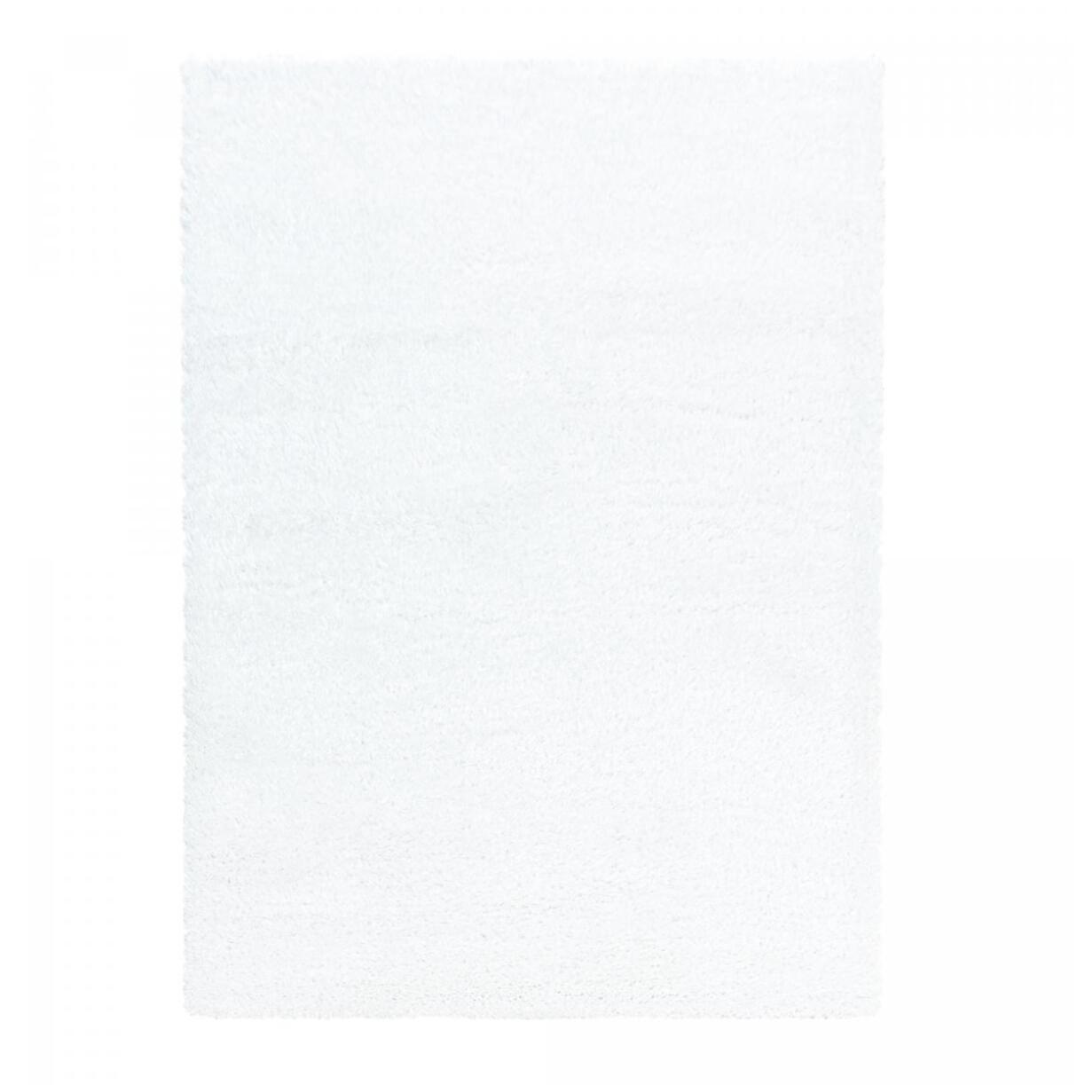 Tapis longs poils shaggy tissé motif uni RAMU