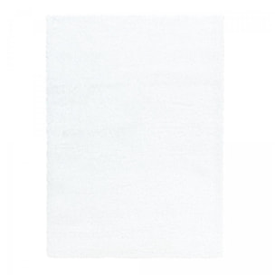 Tapis longs poils shaggy tissé motif uni RAMU