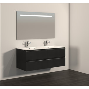 Miroir de salle de bain lumiére led horizontal Alday, 100x80cm