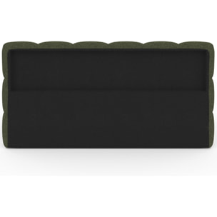 Lit coffre Bubble 160x200cm bouclette vert kaki