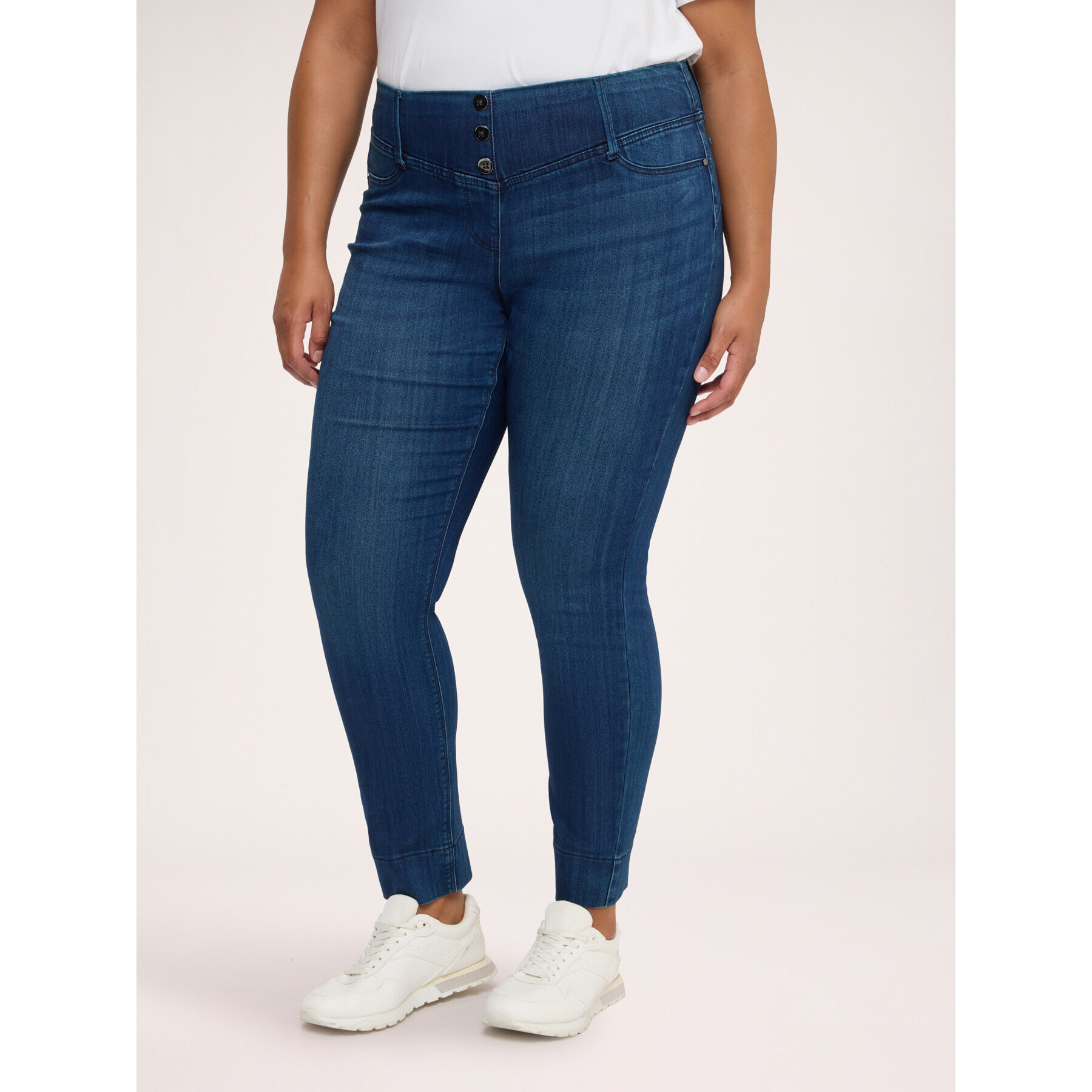 Fiorella Rubino - Jeggings blue con bottoni decorativi - Blu