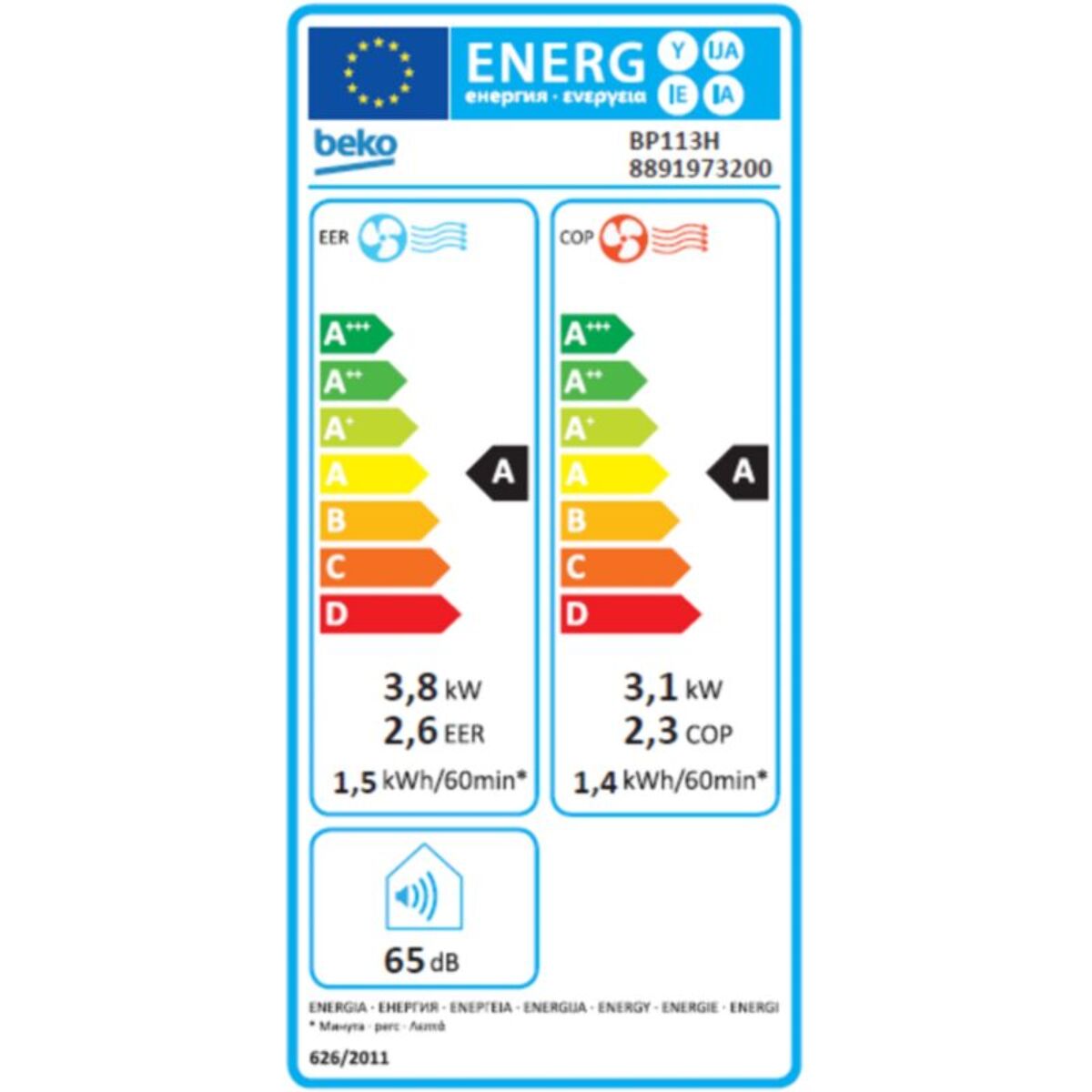 Clim réversible BEKO BP113H