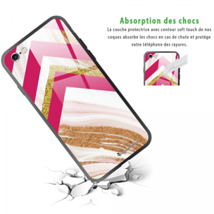 Coque iPhone 6/6S Coque Soft Touch Glossy Trio marbre fuschia Design La Coque Francaise