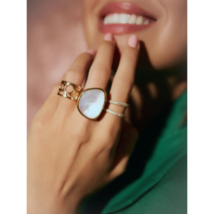 Anillo Ibiza Acero Baño Oro