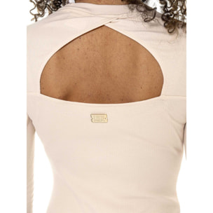 Body manica lunga con intreccio su schiena Leone 1947 Chic Tones