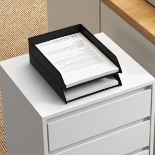 Caisson de bureau rangement bureau sur roulettes 4 tiroirs coulissants MDF blanc