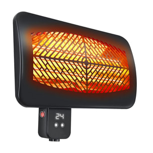 Estufa de exterior digital para pared con mando a distancia HEATY GLEAM WALL PURLINE